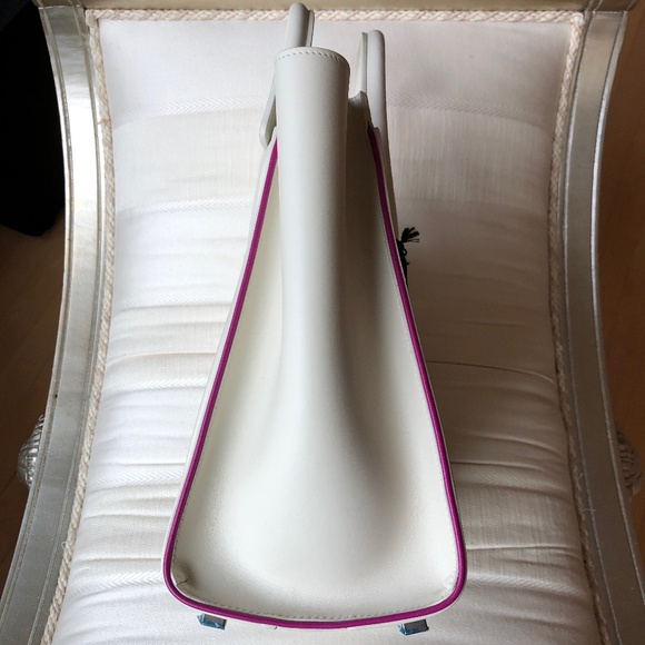 ❗️SOLD❗️Celine White/Magenta Micro Luggage Tote - Picture 5 of 16